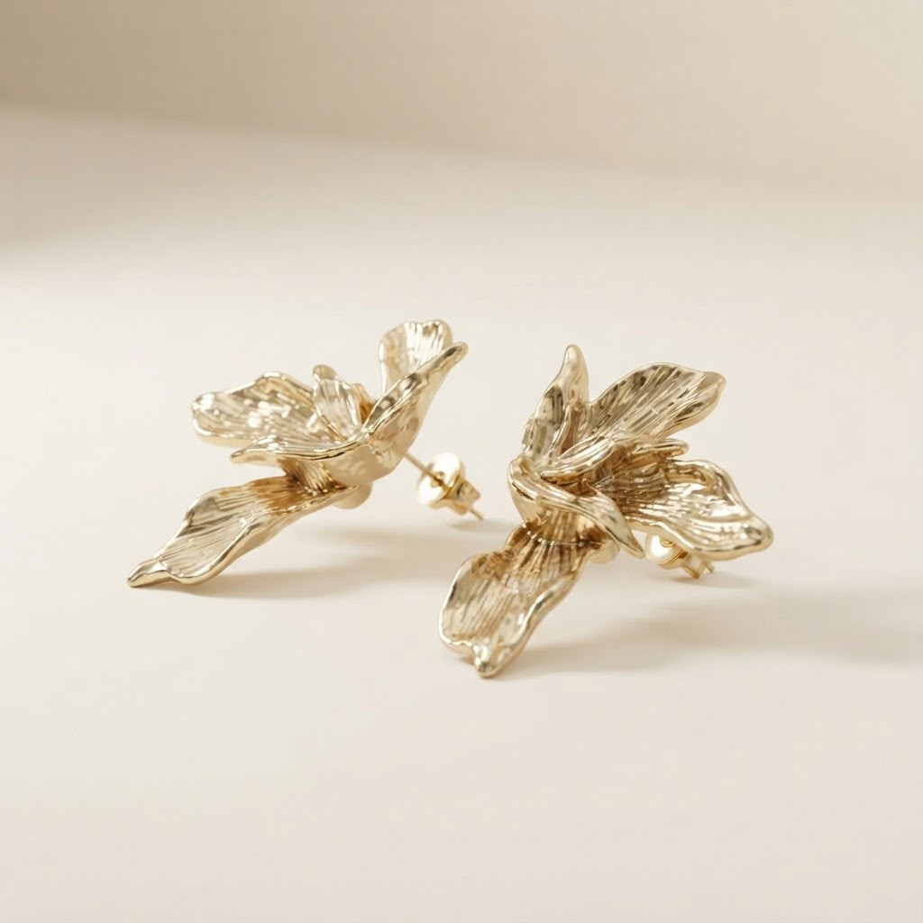 Gilded lily studs