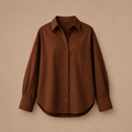 Brown relaxed shirt product image