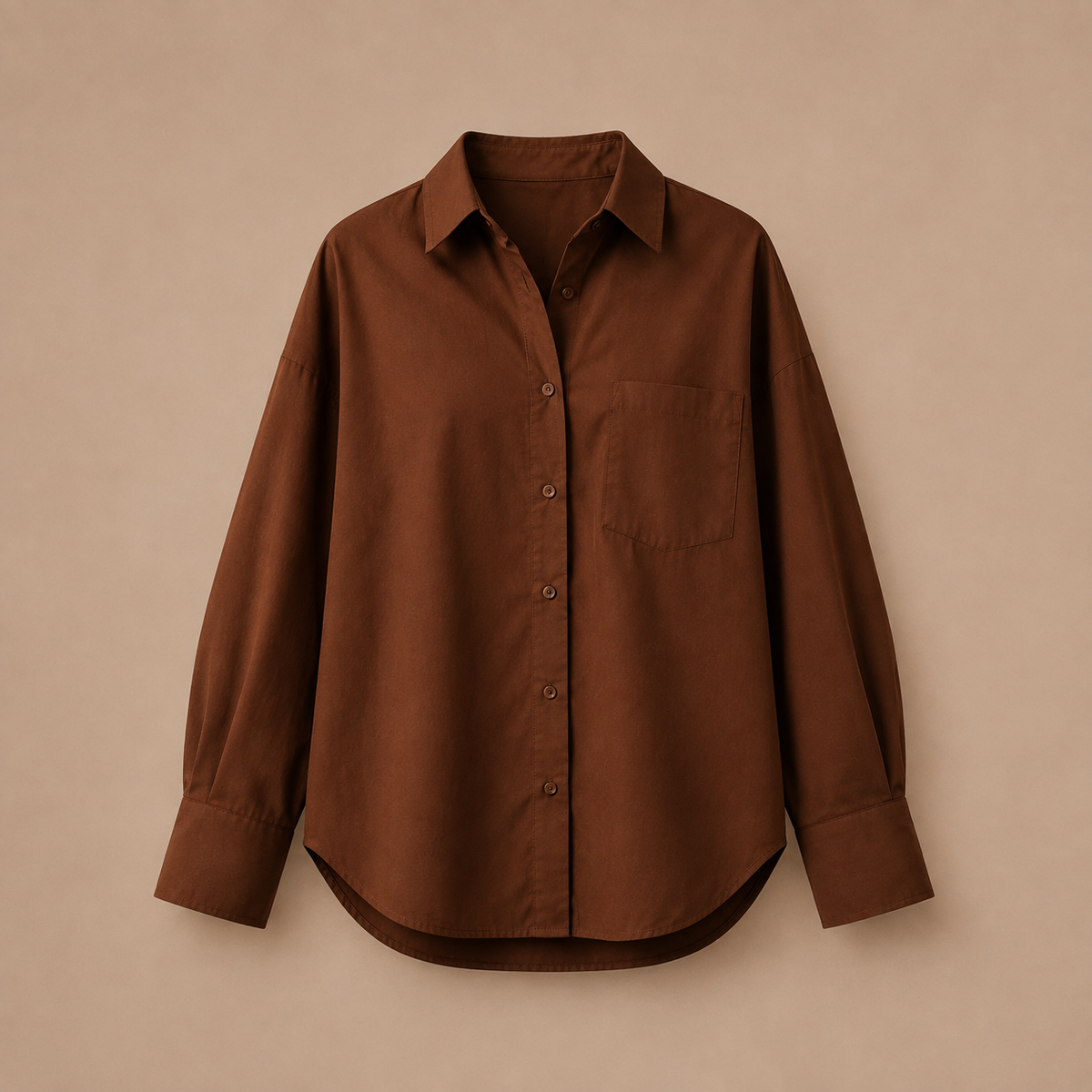 Brown relaxed shirt product image